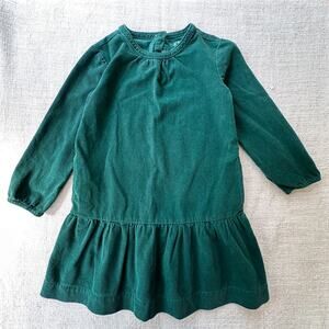 Primary Green Corduroy Dress EUC 8/9